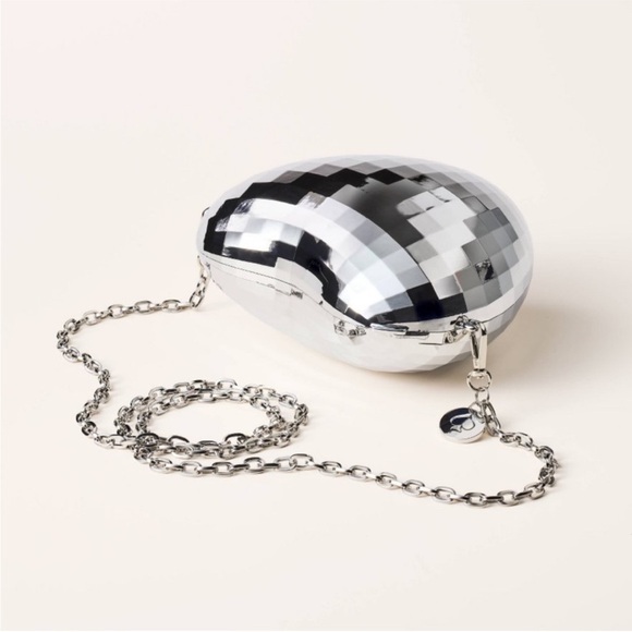 Kate Spade Silver disco  Heart Crossbody Bag - Picture 3 of 12